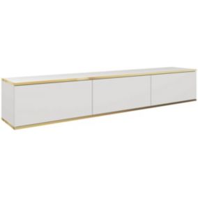 Meuble TV suspendu 175 x 30 x 32 cm "Jose"  Blanc