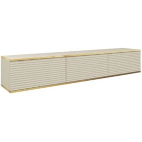 Meuble TV suspendu 175 x 30 x 32 cm "Oni"   Beige