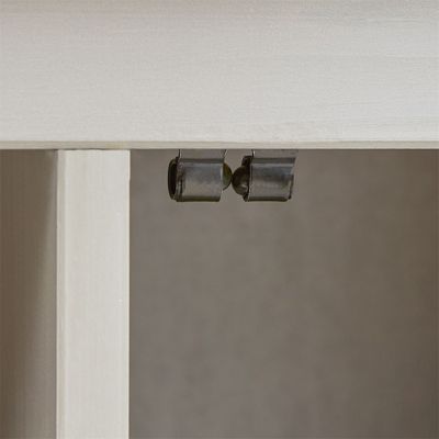 Meuble TV TEQUILA banc télé de 140 cm style mexicain avec 1 tiroir 2 niches et 2 portes, en pin massif lasuré gris et brun