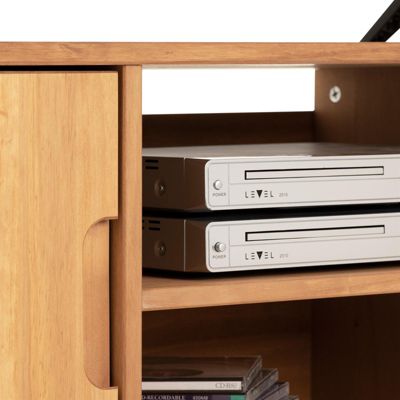 Meuble TV TIVOLI L 114 cm en bois massif - Finition laquée