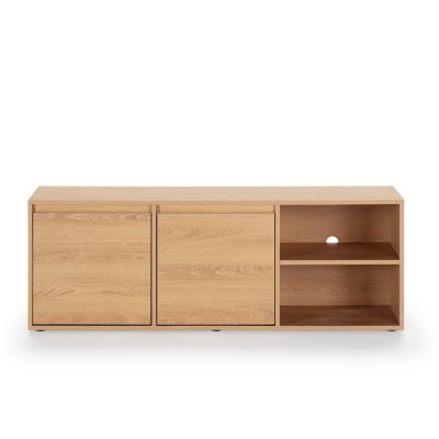 Meuble TV Tori 2 Portes 2 Trous, Couleur Chêne, 130 cm