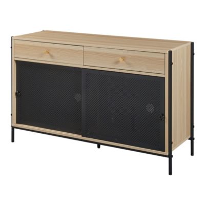 Meuble TV Tysnes 120 x 40 x 75 cm effet chêne noir en.casa