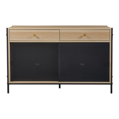 Meuble TV Tysnes 120 x 40 x 75 cm effet chêne noir en.casa