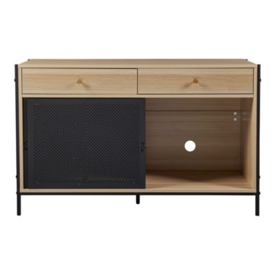 Meuble TV Tysnes 120 x 40 x 75 cm effet chêne noir en.casa