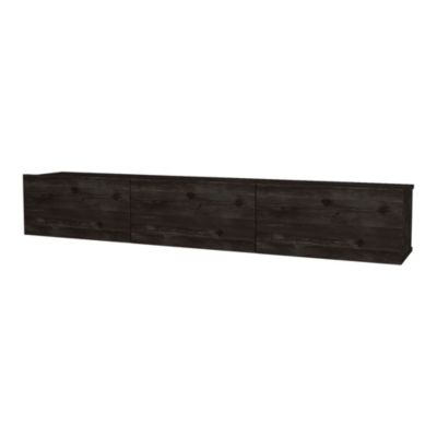 Meuble TV Vihti 180 x 31 x 29,5 cm effet chêne noir en.casa