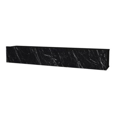 Meuble TV Vihti 180 x 31 x 29,5 cm effet marbre noir en.casa