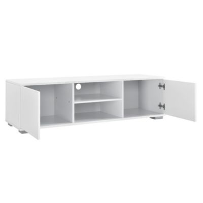 Meuble TV Werpen avec compartiments et portes  35 x 120 x 40 cm MDF Blanc en.casa