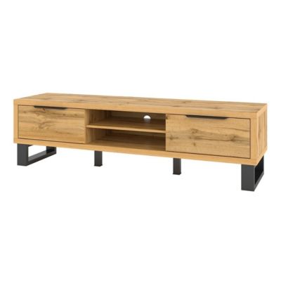 Meuble TV XL 180cm collection MILO. Coloris chene. Style design.