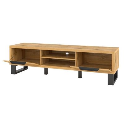 Meuble TV XL 180cm collection MILO. Coloris chene. Style design.