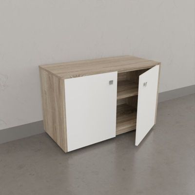 Meuble vasque ALTEA 80 cm avec miroir led Eleg plus et caisson roulant - Cambrian oak