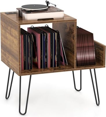 Meuble Pour Platine Vinyle Sur Mesure, Style Industriel, Matériau Bois