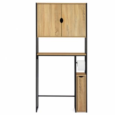 Meuble WC 3 en 1 avec armoires de rangement DETROIT design industriel