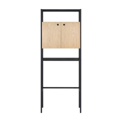 Meuble wc pont de rangement étagère wc bois et métal JAMY