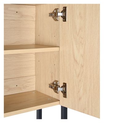 Meuble wc pont de rangement étagère wc bois et métal JAMY