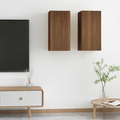 Meubles TV 2 pcs Chêne marron 30,5x30x60 cm Bois d'ingénierie - Prolenta Premium