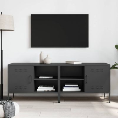 Meubles TV 2 pcs noir 68x39x50,5 cm acier - Prolenta Premium