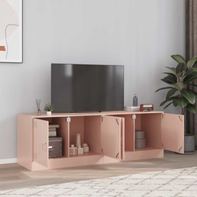 Meubles TV 2 pcs rose 67x39x44 cm acier - Prolenta Premium