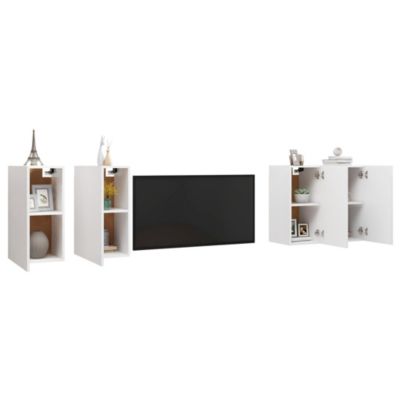 Meubles TV 4 pcs Blanc 30,5x30x60 cm Bois d'ingénierie - Prolenta Premium
