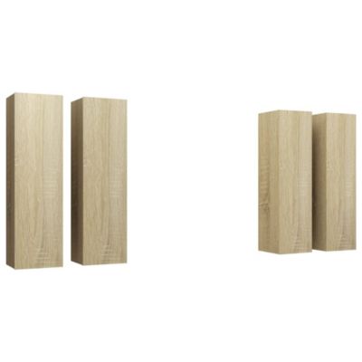 Meubles TV 4 pcs Chêne sonoma 30,5x30x110 cm Bois d'ingénierie - Prolenta Premium