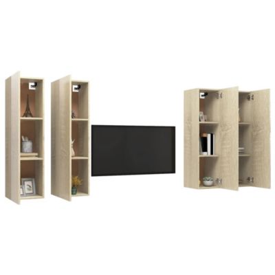 Meubles TV 4 pcs Chêne sonoma 30,5x30x110 cm Bois d'ingénierie - Prolenta Premium