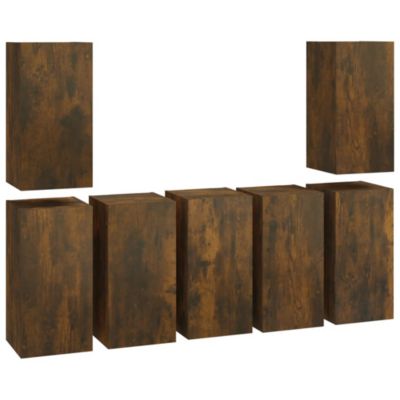 Meubles TV 7 pcs Chêne fumé 30,5x30x60 cm Bois d'ingénierie - Prolenta Premium