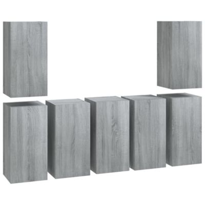 Meubles TV 7 pcs Sonoma gris 30,5x30x60 cm Bois d'ingénierie - Prolenta Premium