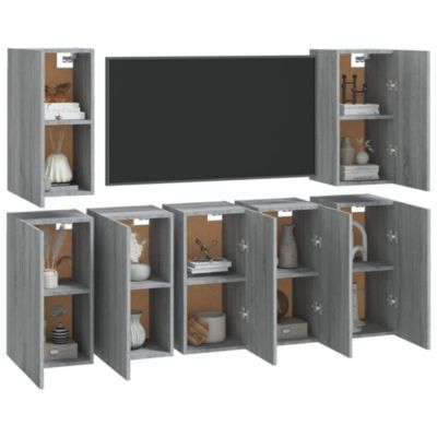 Meubles TV 7 pcs Sonoma gris 30,5x30x60 cm Bois d'ingénierie - Prolenta Premium