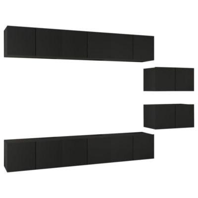 Meubles TV 8 pcs Noir Bois d'ingénierie - Prolenta Premium