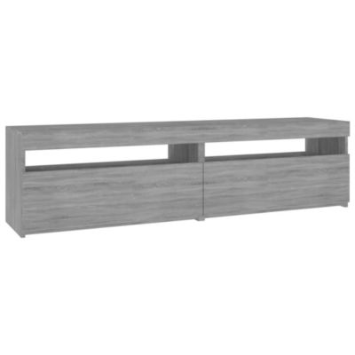 Meubles TV avec lumières LED 2 pcs Sonoma gris 75x35x40 cm - Prolenta Premium