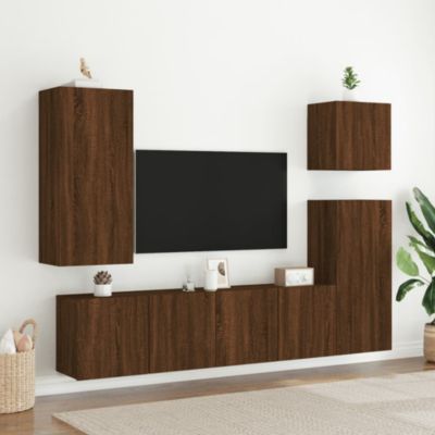 Meubles TV muraux 2 pcs chêne marron 80x30x41 cm - Prolenta Premium