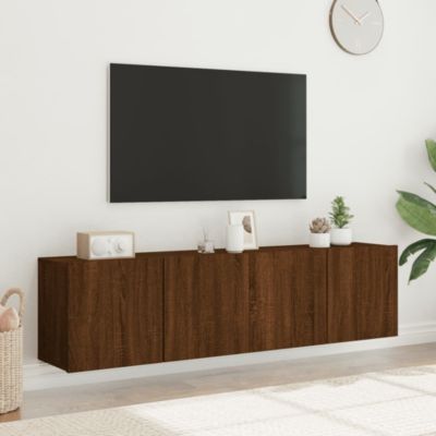Meubles TV muraux 2 pcs chêne marron 80x30x41 cm - Prolenta Premium