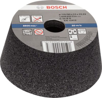 Meule Boisseau Conique Pierre/Béton Bosch 1608600239 - 90 mm, 110 mm, 55 mm