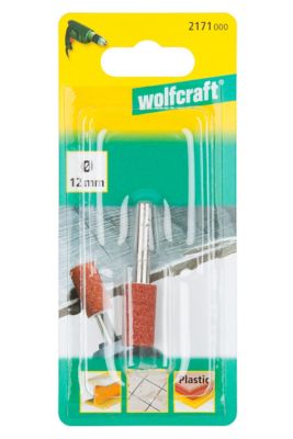 Meule cylindrique Wolfcraft pour perceuse Ø12 x 22 mm