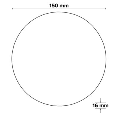 Meule pour touret Universal 150 x 16 x 12.7 mm, Grain 36