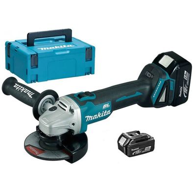 Meuleuse 18V 125mm + 2 batteries 5Ah + chargeur rapide + coffret MAKPAC - MAKITA - DGA504RTJ