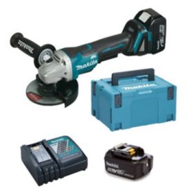 Meuleuse 18V 125mm + 2 batteries 5Ah + chargeur rapide + coffret MAKPAC - MAKITA - DGA508RTJ