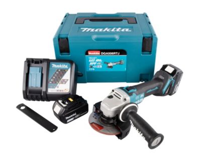 Meuleuse d'angle 18V 125mm + 2 batteries 5Ah + chargeur + coffret MAKPAC - MAKITA - DGA506RTJ