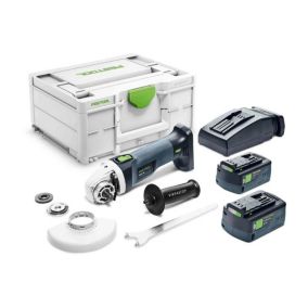 Meuleuse d'angle 18V AGC 18-125 5,0 EBI-Plus + 2 batteries 5Ah + chargeur en coffret Systainer SYS3 - FESTOOL - 577700