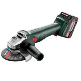 Meuleuse Metabo 125 Mm 18 V- W 18 L 9-125 Quick - 2 X 5,2 Ah Li-power, Asc 55, Coffret Metabox