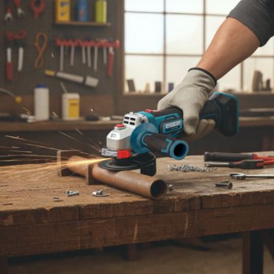 Meuleuse sans fil brushless Erbauer EAG18-18V 115 mm (sans batterie)