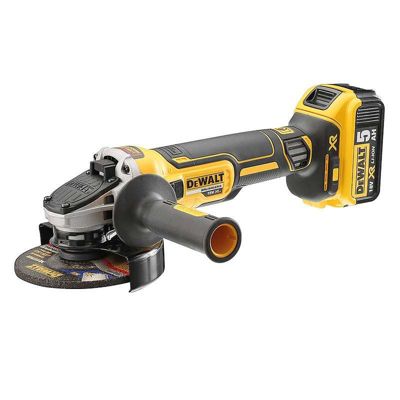 Meuleuse XR 18V 125mm + 2 batteries 5Ah + chargeur + coffret T-STAK - DEWALT - DCG405P2-QW