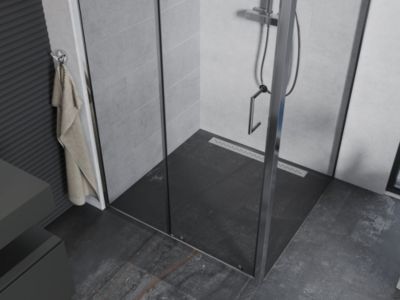 Mexen Apia cabine de douche coulissante 90 x 90 cm, transparent, chrome - 840-090-090-01-00