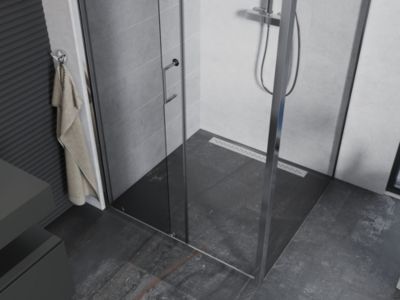 Mexen Apia cabine de douche coulissante 90 x 90 cm, transparent, chrome - 840-090-090-01-00