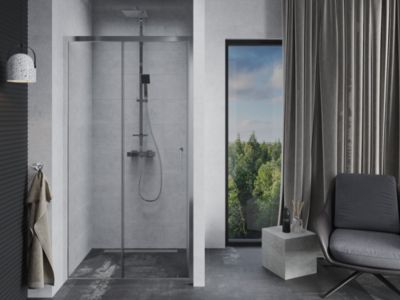 Mexen Apia porte de douche coulissante 130 cm, transparent, chrome - 845-130-000-01-00