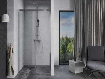 Mexen Apia porte de douche coulissante 130 cm, transparent, chrome - 845-130-000-01-00