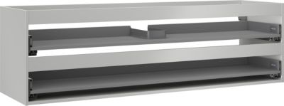 Mexen Box-A corps de meuble sous-lavabo 160 cm, 2 tiroirs, gris mat - 91AX0-1600-470-2-62