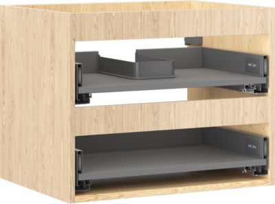 Mexen Box-A corps de meuble sous-vasque 60 cm, 2 tiroirs, chêne - 91AX0-0600-470-2-81