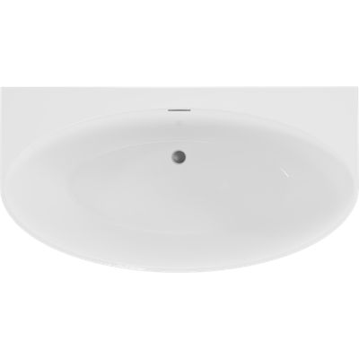 Mexen Bruna baignoire autoportante murale 150 x 82 cm, blanc brillant, trop-plein en métal gun - 52731508200-95