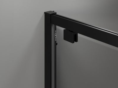 Mexen Exo cabine de douche battante 90 x 80 cm, transparente, noire - 8182-090-080-70-00