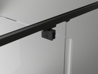 Mexen Exo cabine de douche battante 90 x 80 cm, transparente, noire - 8182-090-080-70-00